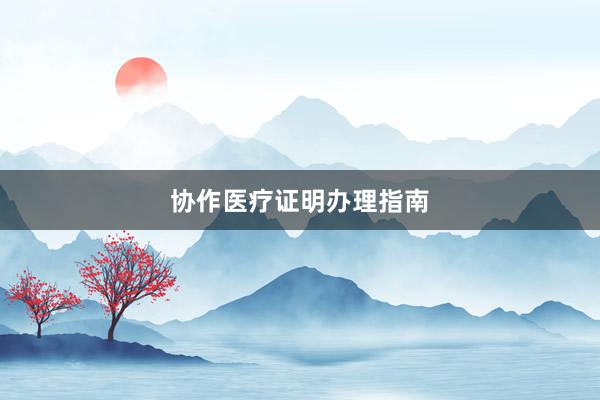 协作医疗证明办理指南